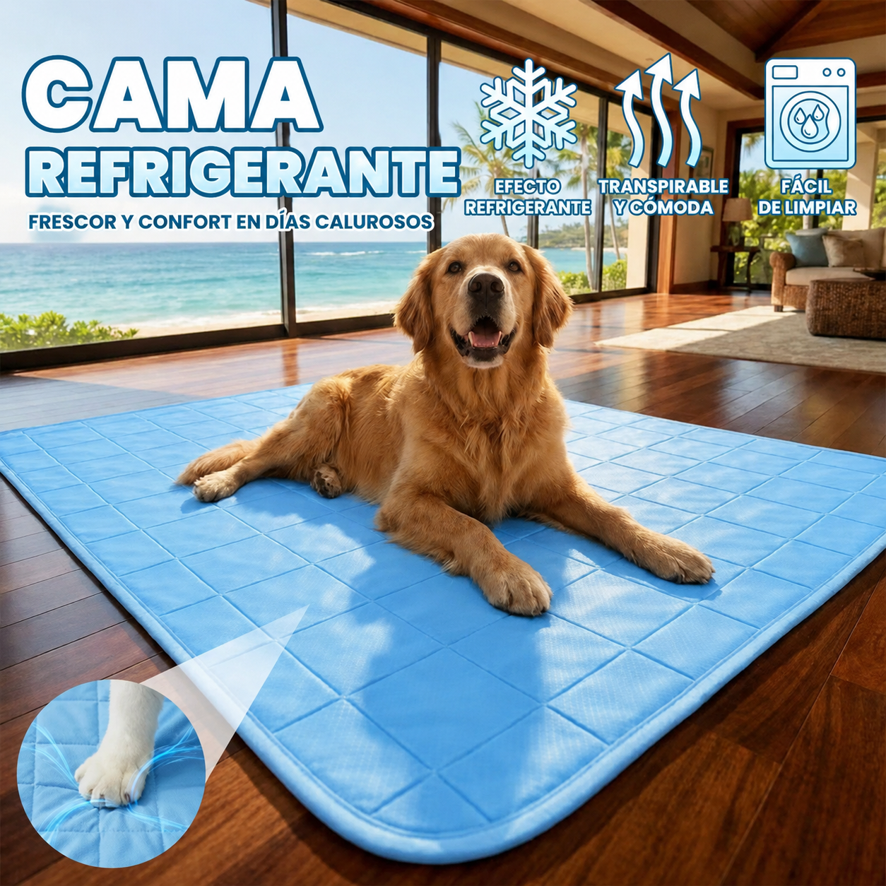 Alfombra refrigerante para mascotas